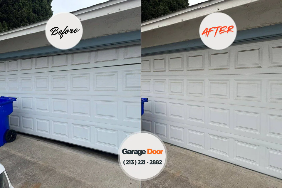 Before and after: garage door repair Rolla, ND